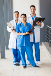 nurses standing at the hospital hall